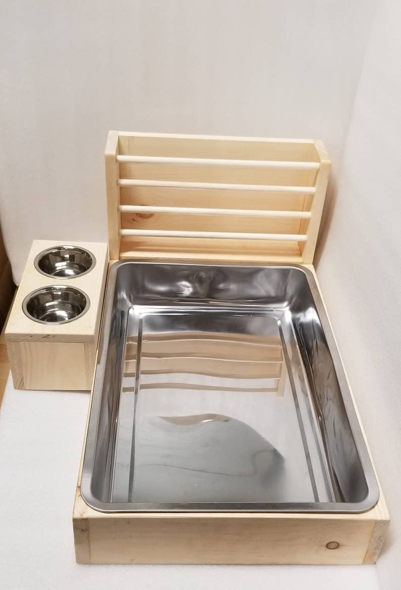 Xxxlarge Size Two Way Stainless Steel Rabbit Litter Box Tray Etsy