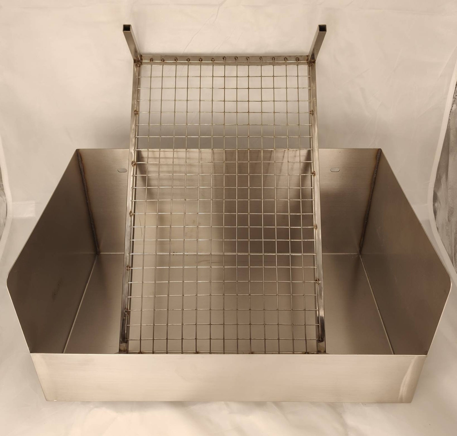 Stainless Steel Scatterless Litter Pan Box with Guard Small Etsy