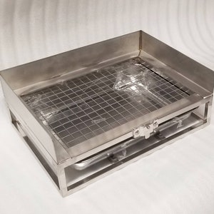 Stainless Steel Scatterless Sliding Tray Litter Box Pan with Guards Small Pets Rabbit Bunny litter train