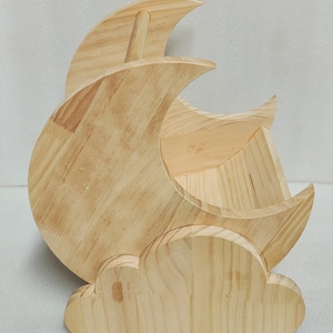 Grande lune avec nuage lit en bois maison de jeu séché au four à mâcher petit animal de compagnie chinchilla lapin lapin