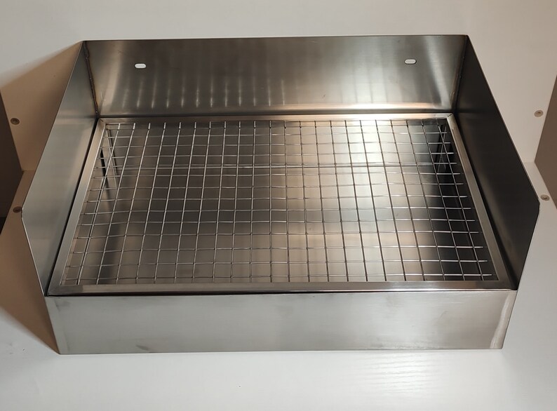 Stainless Steel Scatterless Litter Pan Box with Guard Stainless Steel Scatterless Litter Pan Box with Guard