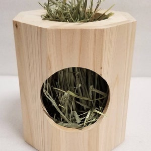 Wood House Tunnel for chinchilla or Hay Feeder for Rabbit