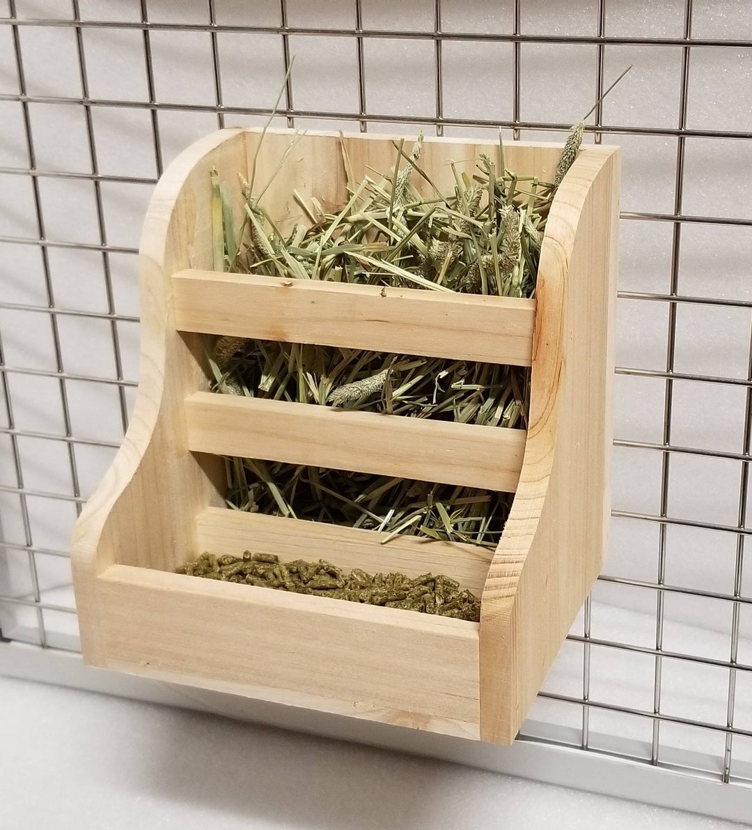 Wood 2 in 1 Food Hay Feeder Rack for Chinchilla Small Pet - Etsy