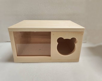 Puzzle Box Chinchilla Wood Dust Bath House