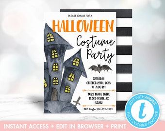halloween invite etsy