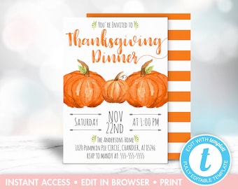 thanksgiving invitations etsy