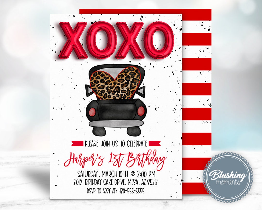 EDITABLE Valentines Day Invitation, Valentine's Day Birthday Invitation ...