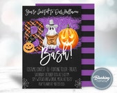 EDITABLE Halloween Party Invitation, Pumpkin Invitations, Halloween Birthday Invite, Boos and Booze, Boo Bash, Costume Party, Printable