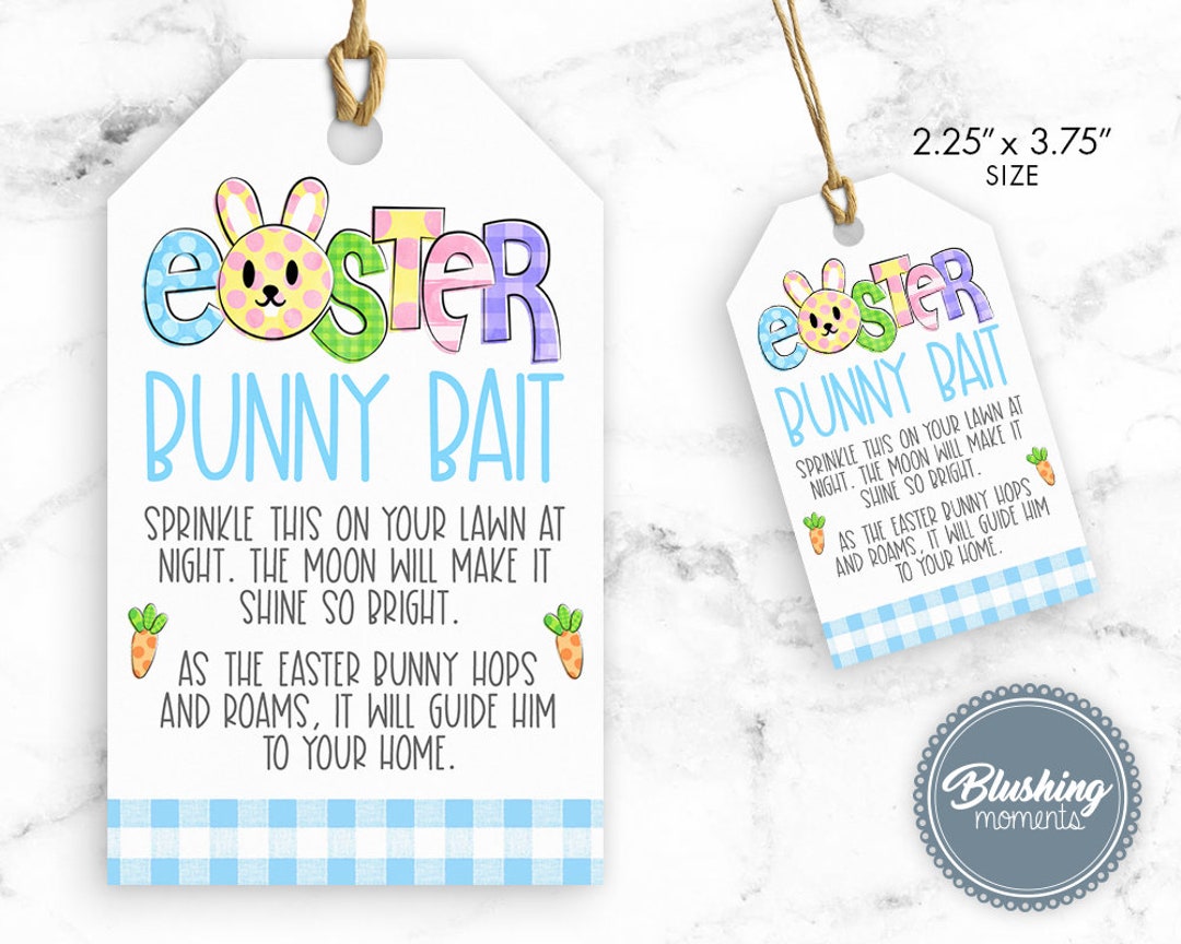 EASTER BUNNY BAIT Food-printable Tags-easter Activty for