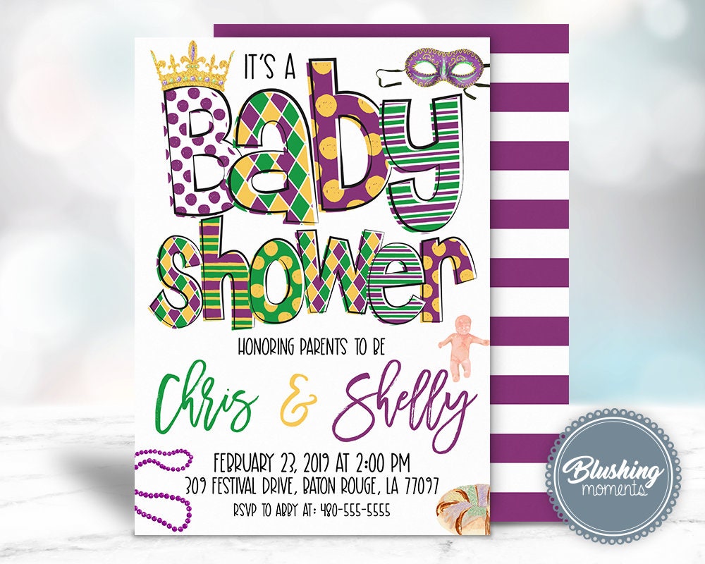 mardi gras baby shower food