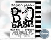 BOO BASH INVITE - Ghost Party Invite - Halloween Invitation - Costume Party Invite - Editable Invitation - Pumpkin Invitation