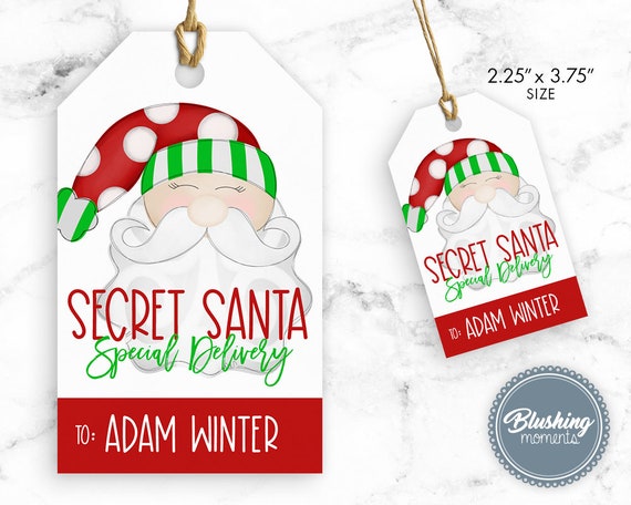 SECRET SANTA Tags-printable Christmas Secret Santa Claus Special