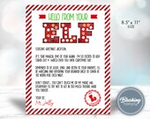 EDITABLE ELF Letter, Hello From Your Elf, Elf Arrival Letter,Elf Welcome Note, Elf Kit, Elf Photo Prop Ideas, Elf Activity, North Pole Note