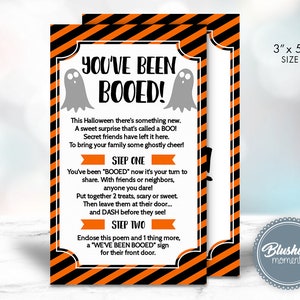 You've Been Booed Halloween Printable Signs,template, We've Been Booed ...