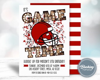 EDITABLE Football Birthday Invitation, Sport Invitations, Superbowl Party, Football Party, Tailgate, Printable Invitation, Instant Download