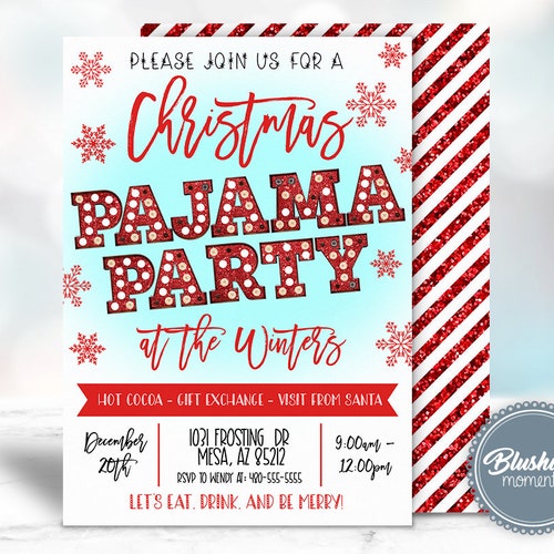 Editable Christmas Party Invitation Christmas Party Invite - Etsy