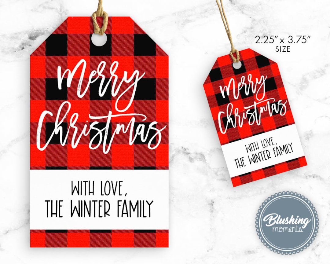 EDITABLE Christmas Hang Tags, Thank You Tag, Christmas Party Favor ...