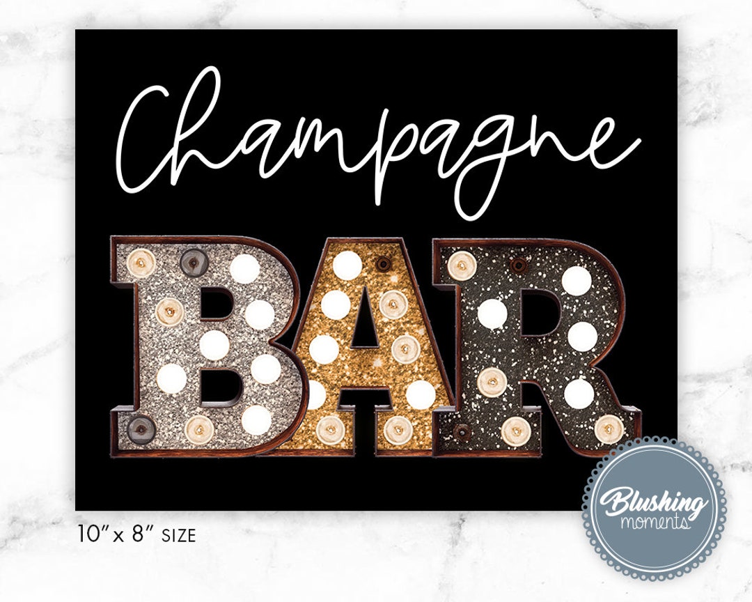 Champagne Bar Free Printable New Year
