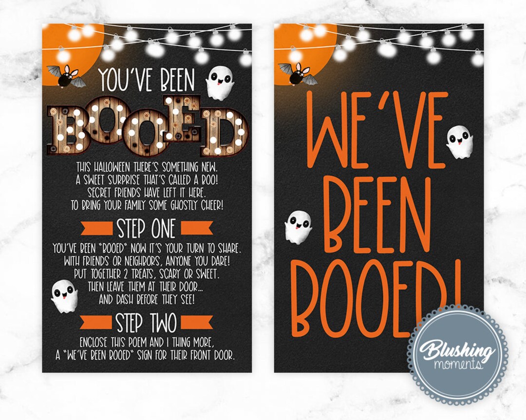 EDITABLE We've Been Booed Sign, You've Been Booed, Halloween Favor Tags ...