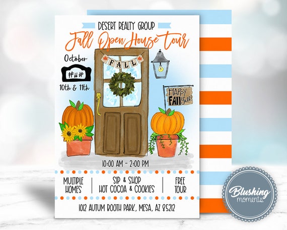 EDITABLE Open House Flyer, Fall Harvest Festival, Fall Carnival, Fall Invitation, School Flyer, Church Flyer, Boutique Flyer, Printable