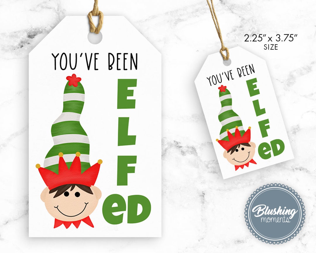 Elf Gift Tags, Printable PDF - My Party Design
