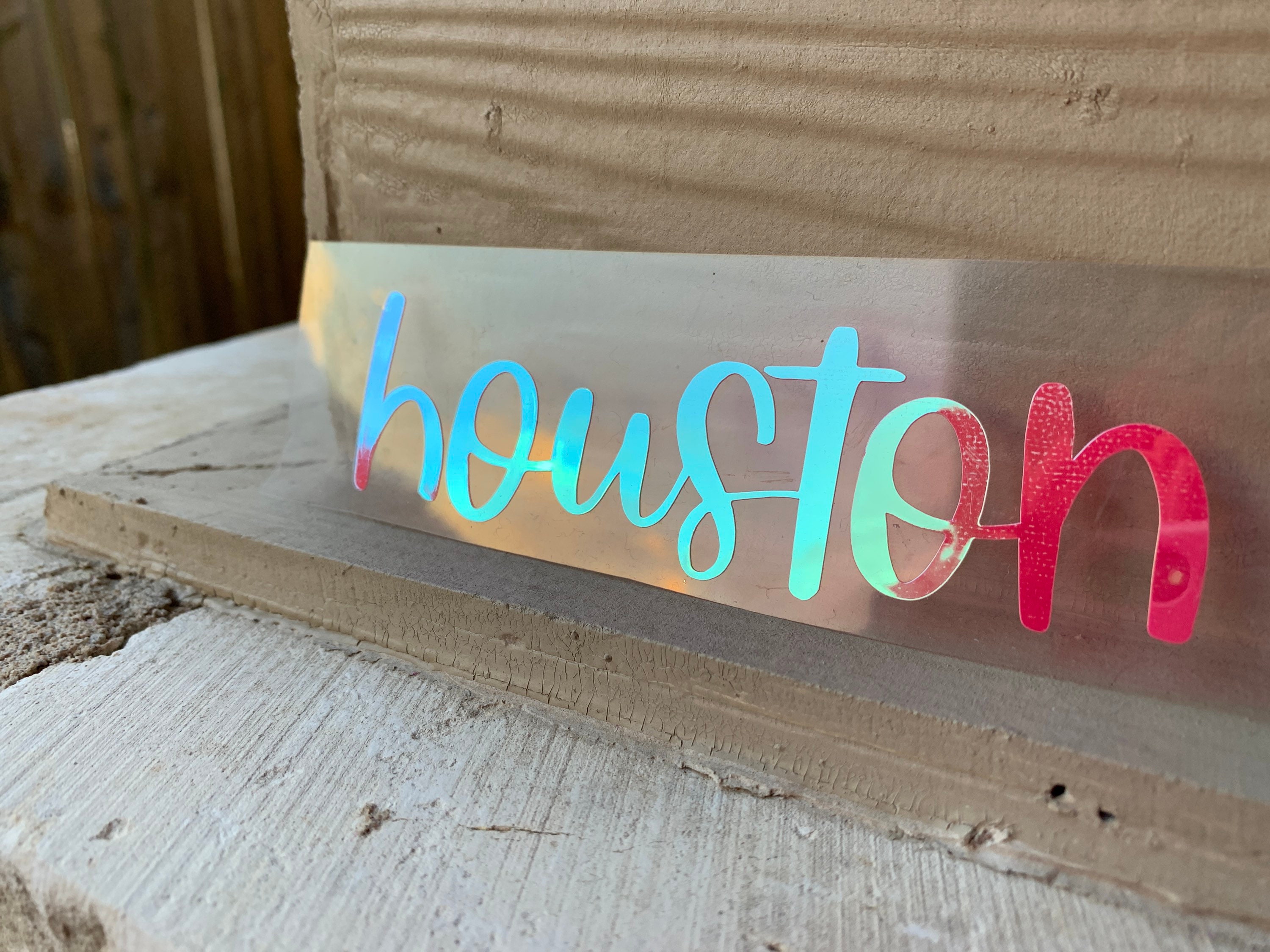 Houston Decal Houston Texas Decal Vinyl Decal Sticker Etsy