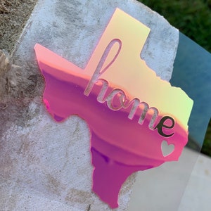 Texas Decal heart , Texas home decal !