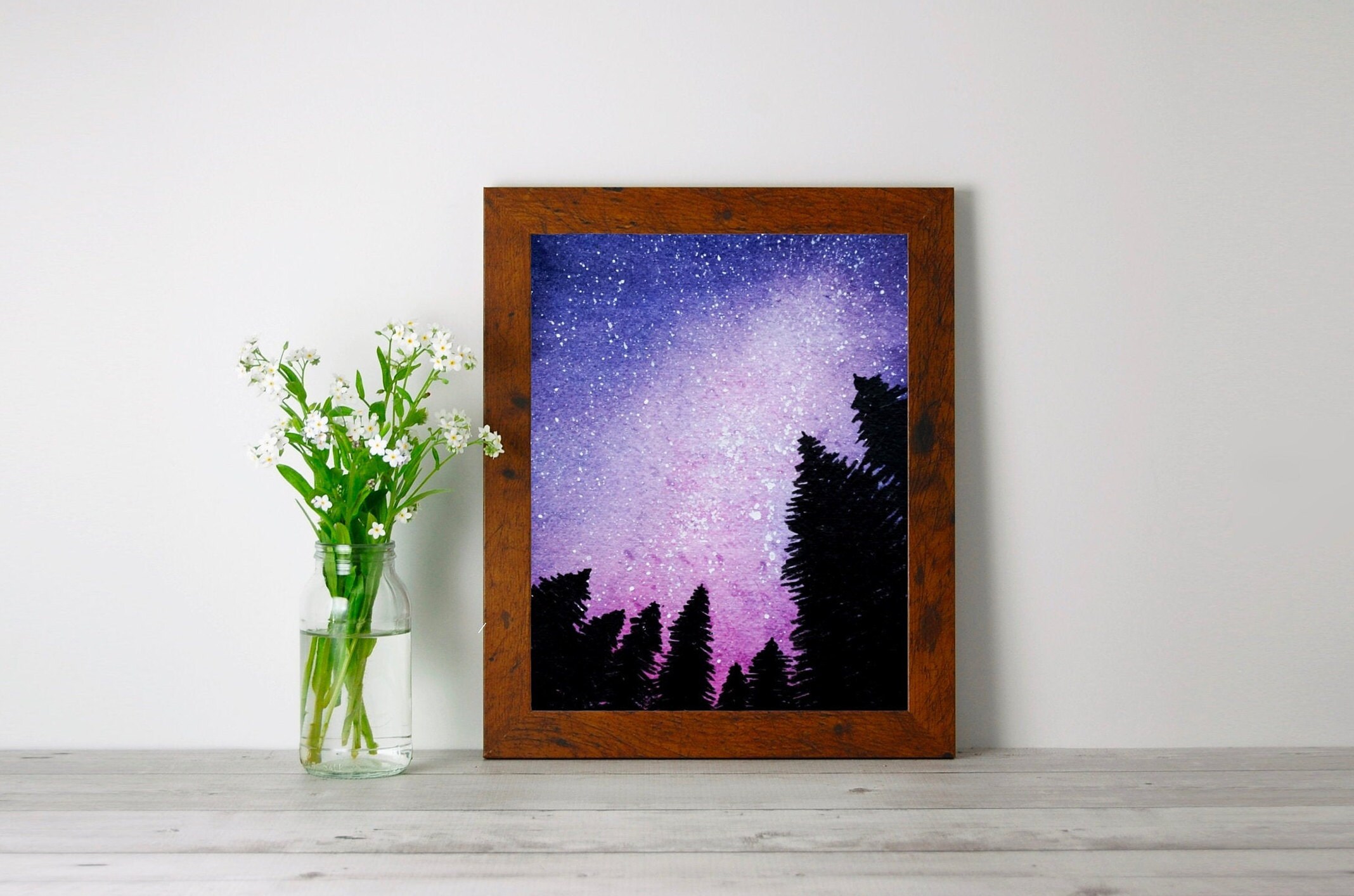 Impresión de arte del cielo nocturno arte de la pared del | Etsy