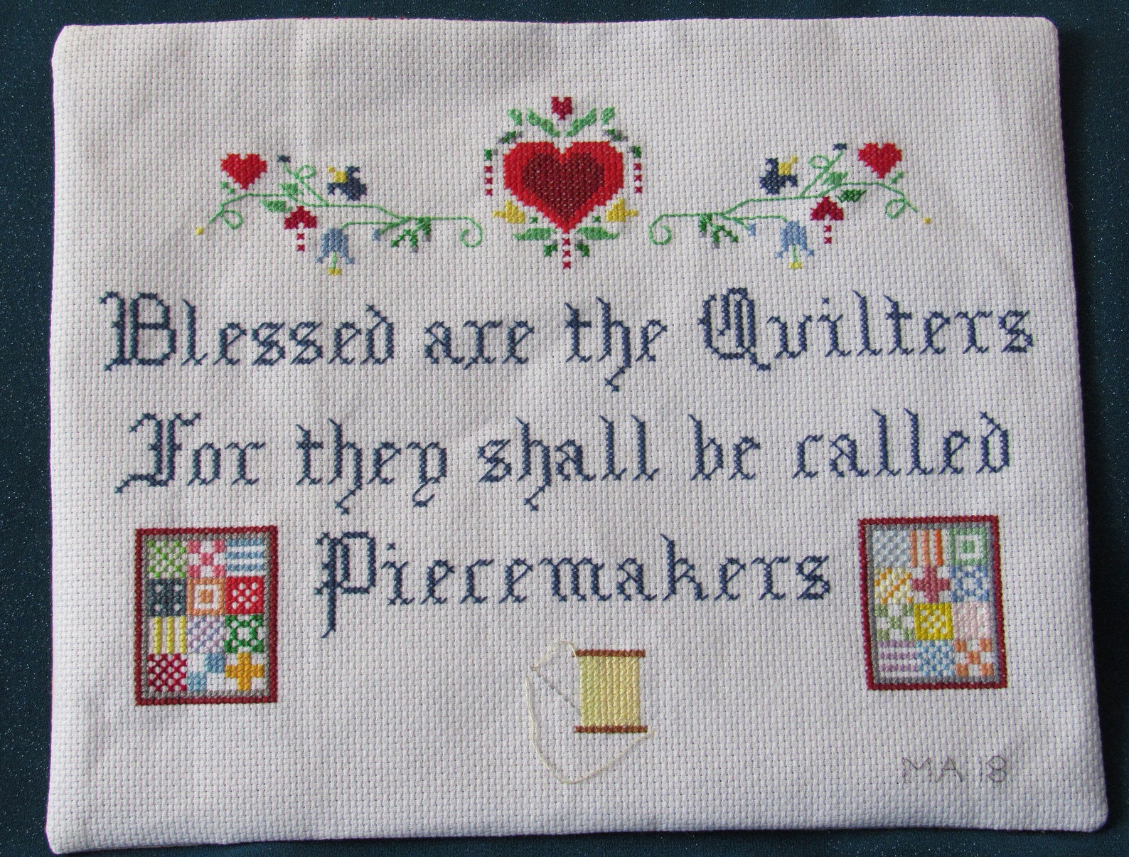 Counted cross stitch Quilters beatitude Etsy