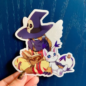 Wizardmon Gatomon Clear Vinyl Sticker Decal
