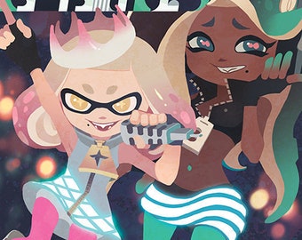 Off the Hook Concert Poster Splatoon 2 Artist Print Illustration