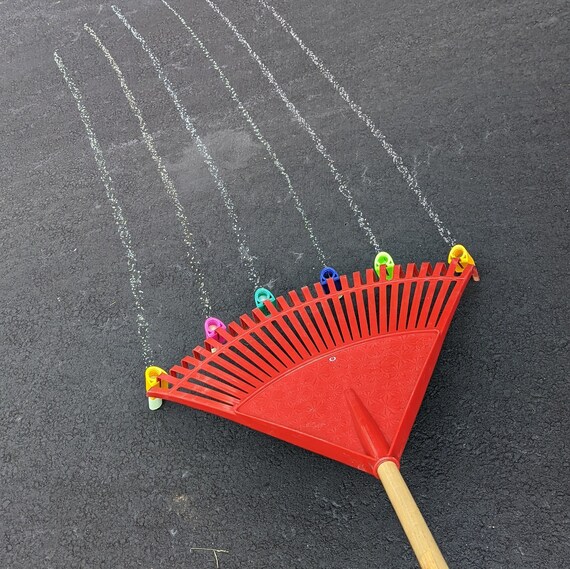 Buy 2 Pairs Get 1 Pair Free! (6 total Chalk Holders).  Assorted Colors.  Attach to Leaf Rakes & Broomsticks