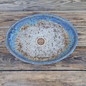 Handgefertigtes Badezimmer Waschbecken - Mariel Keramik Waschbecken - multicolor Waschbecken, blaues Waschbecken, Meeresblau, Meeresblau