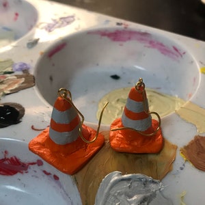 Traffic Cone Earrings