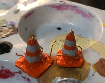 Traffic Cone Earrings