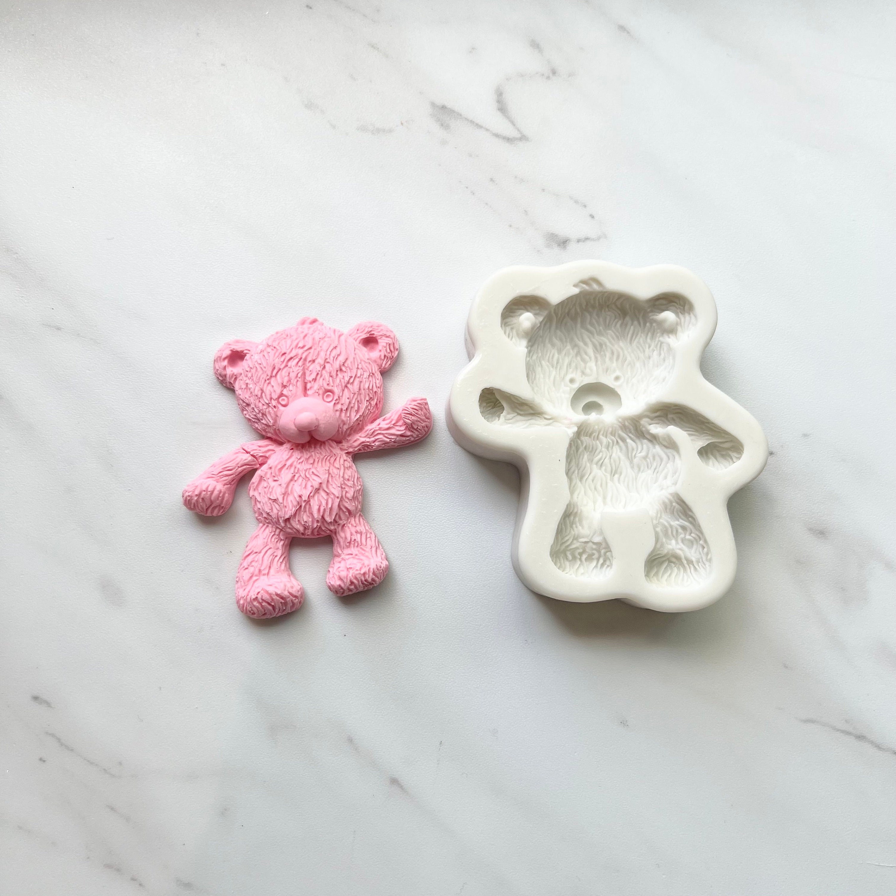 TEDDY BEAR with FLOWERS Silicone Mold