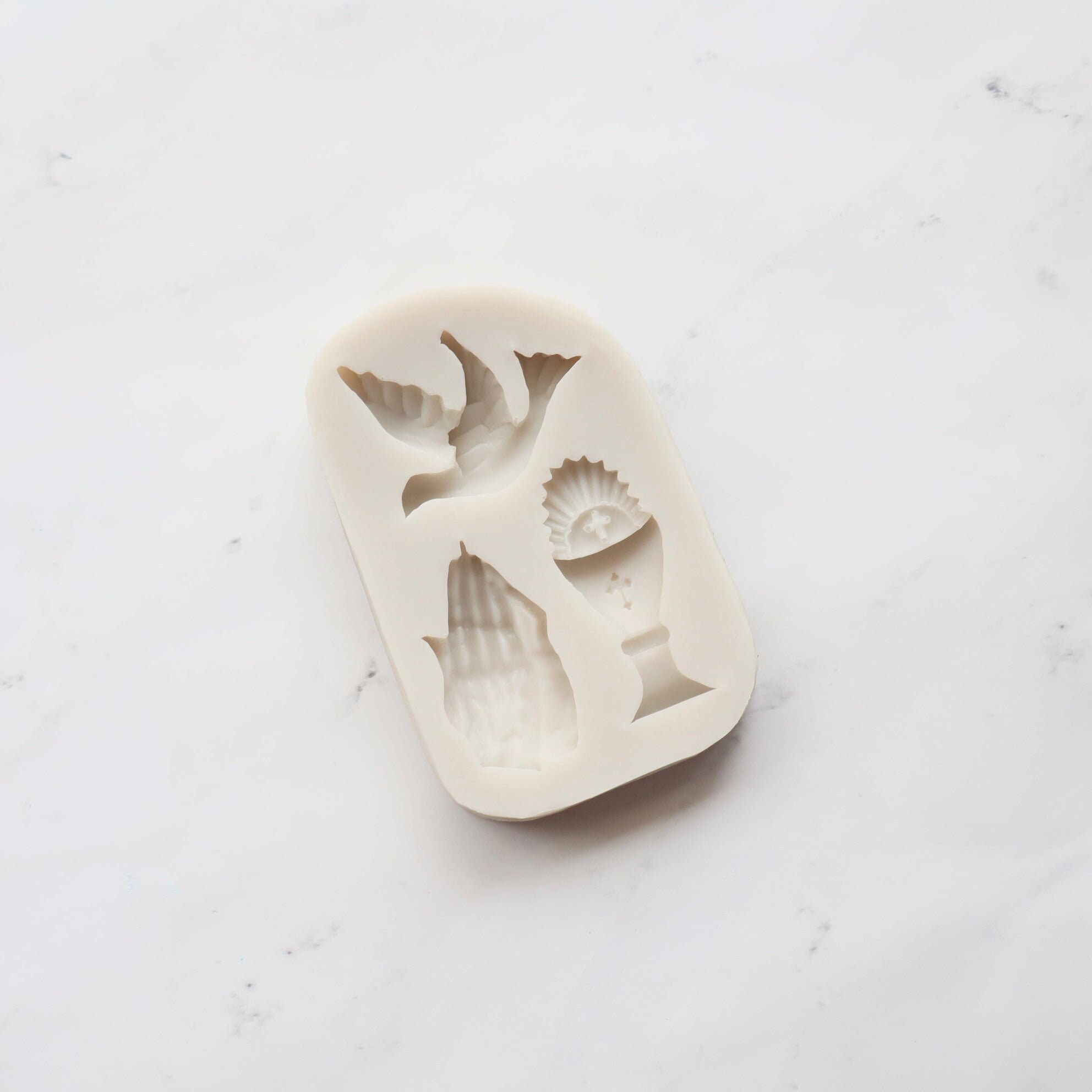 First Communion Cross and Flowers Silicone Mold – Oh Sweet Art!