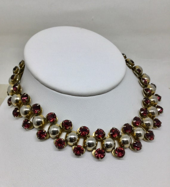 Vintage 1940's Purple Rhinestone Collar
