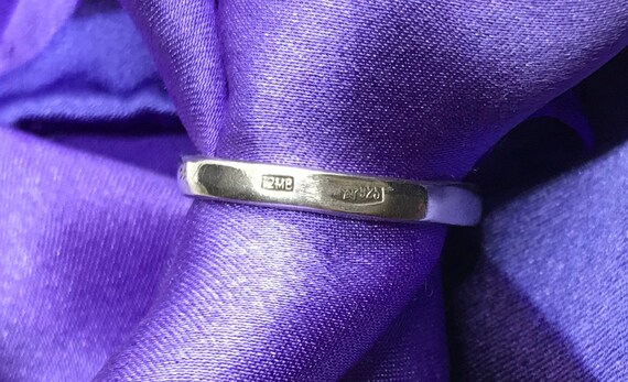 Soviet vintage silver ring with cubic zirconia - image 7