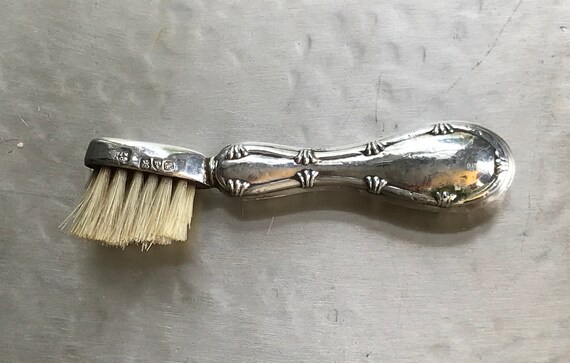 Antique Baby Hair Brush In Silver Etsy