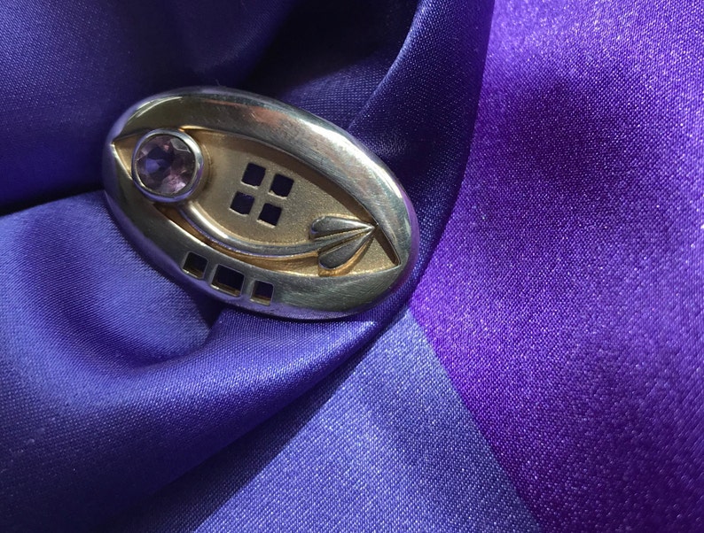 Silver Mackintosh style brooch