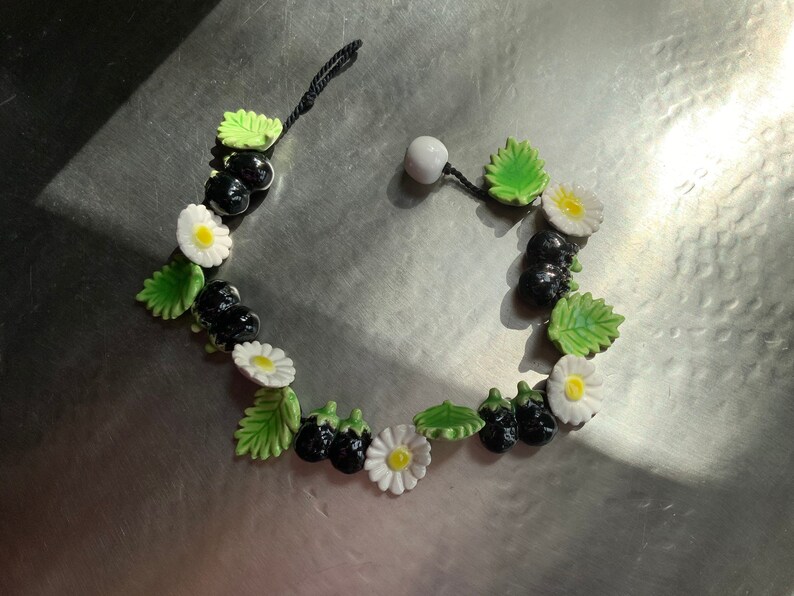 Ceramic floral necklace