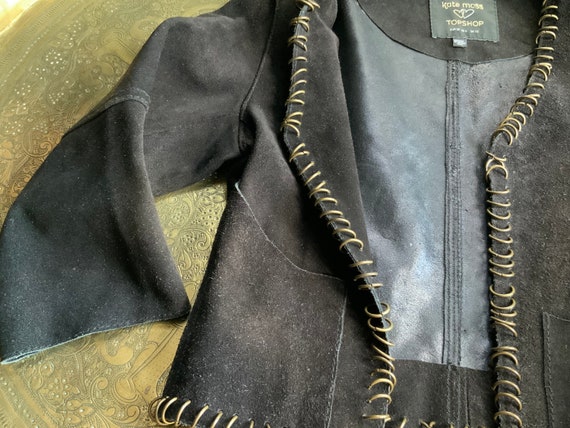 Black Suede Jacket by Kate Moss - Etsy