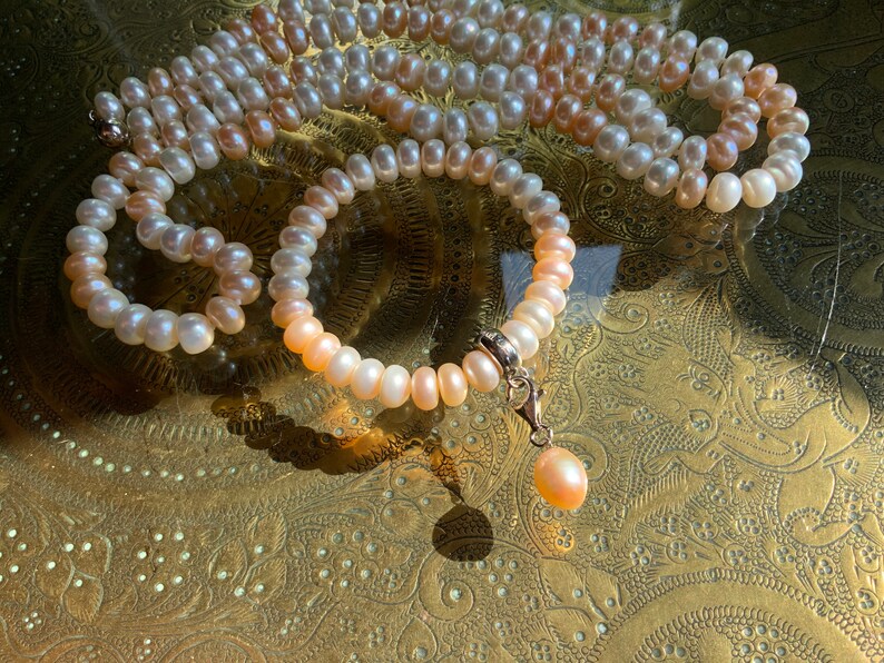 Jersey pearls with silver clasps