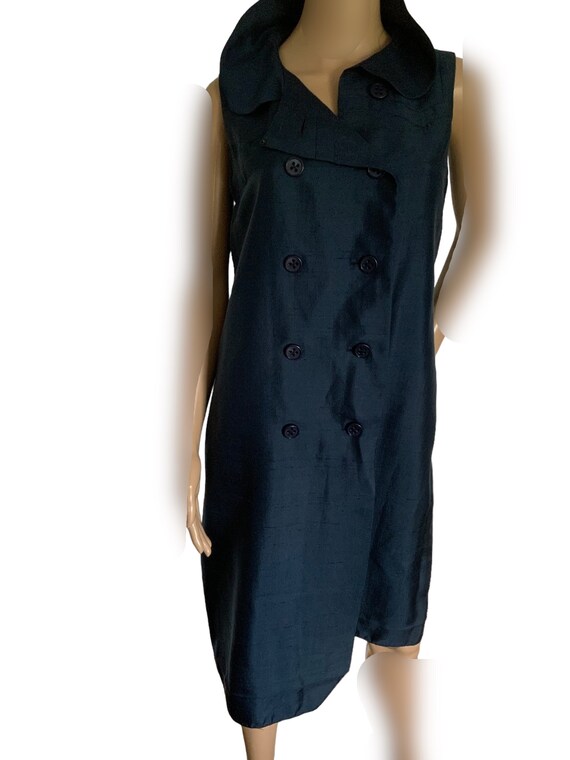 Polly ~ Adorable 70s Polly Peck Navy Floral Cotton Prairie Dress