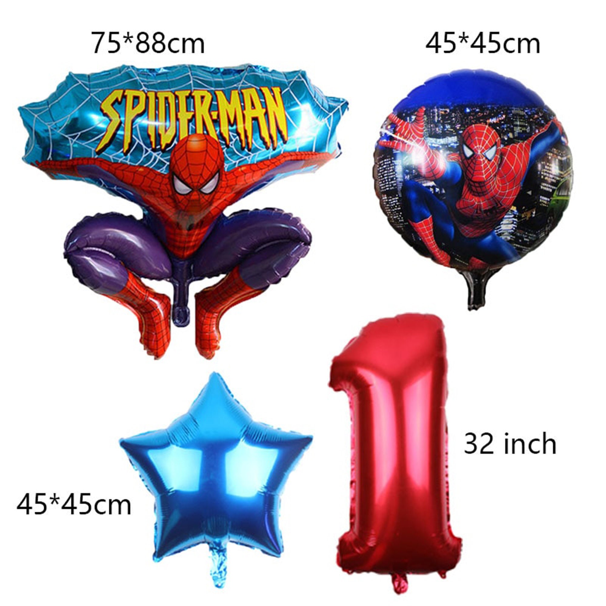 Spiderman Balloons Spiderman Party Decorations Boy's Etsy