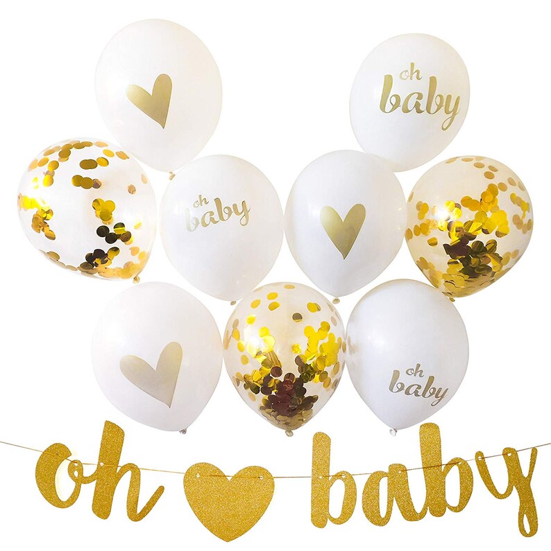 Baby Shower Party Decoration Set Gold Baby Shower Decoration Etsy