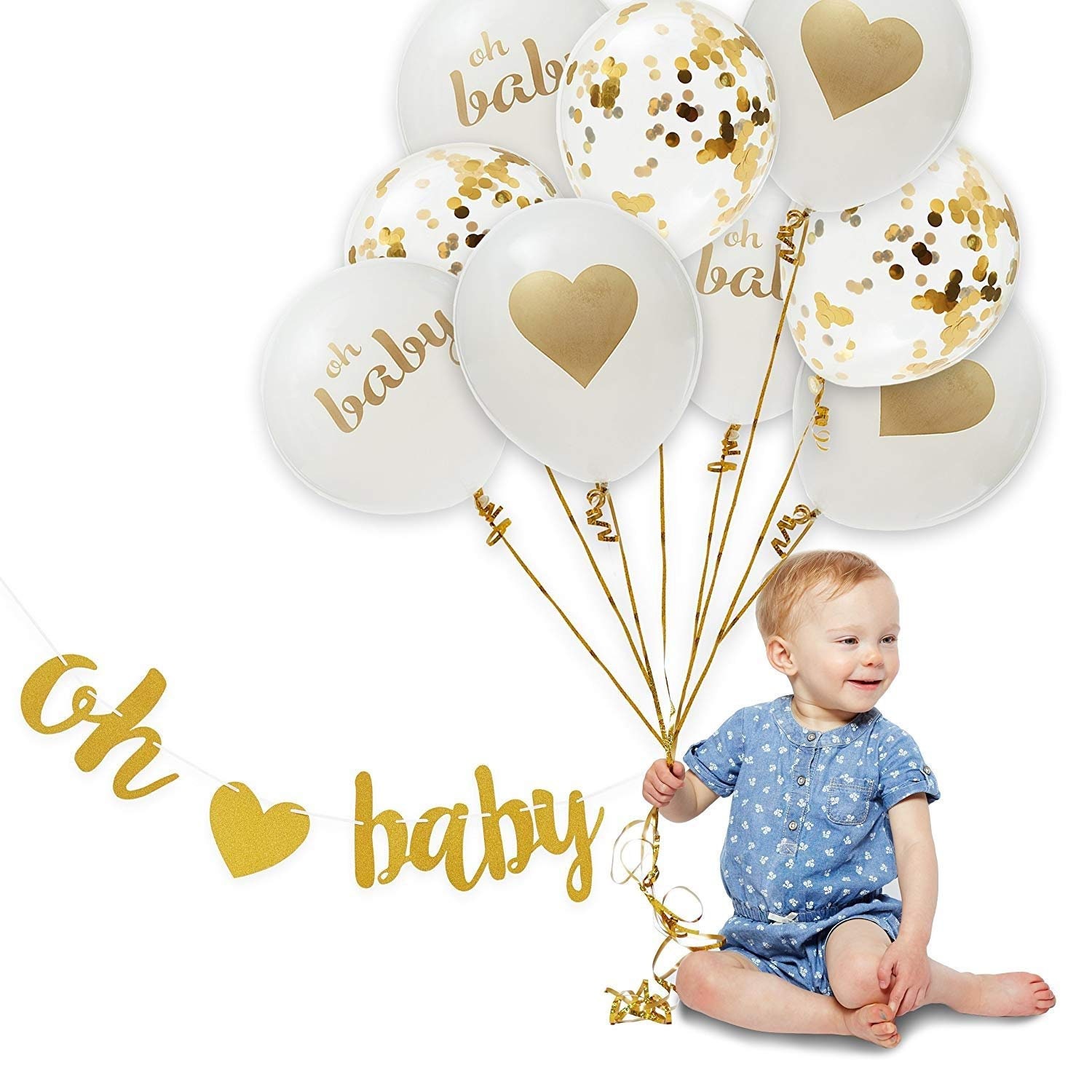 BABY SHOWER PARTY Decoration SetGold Baby Shower Decoration Etsy