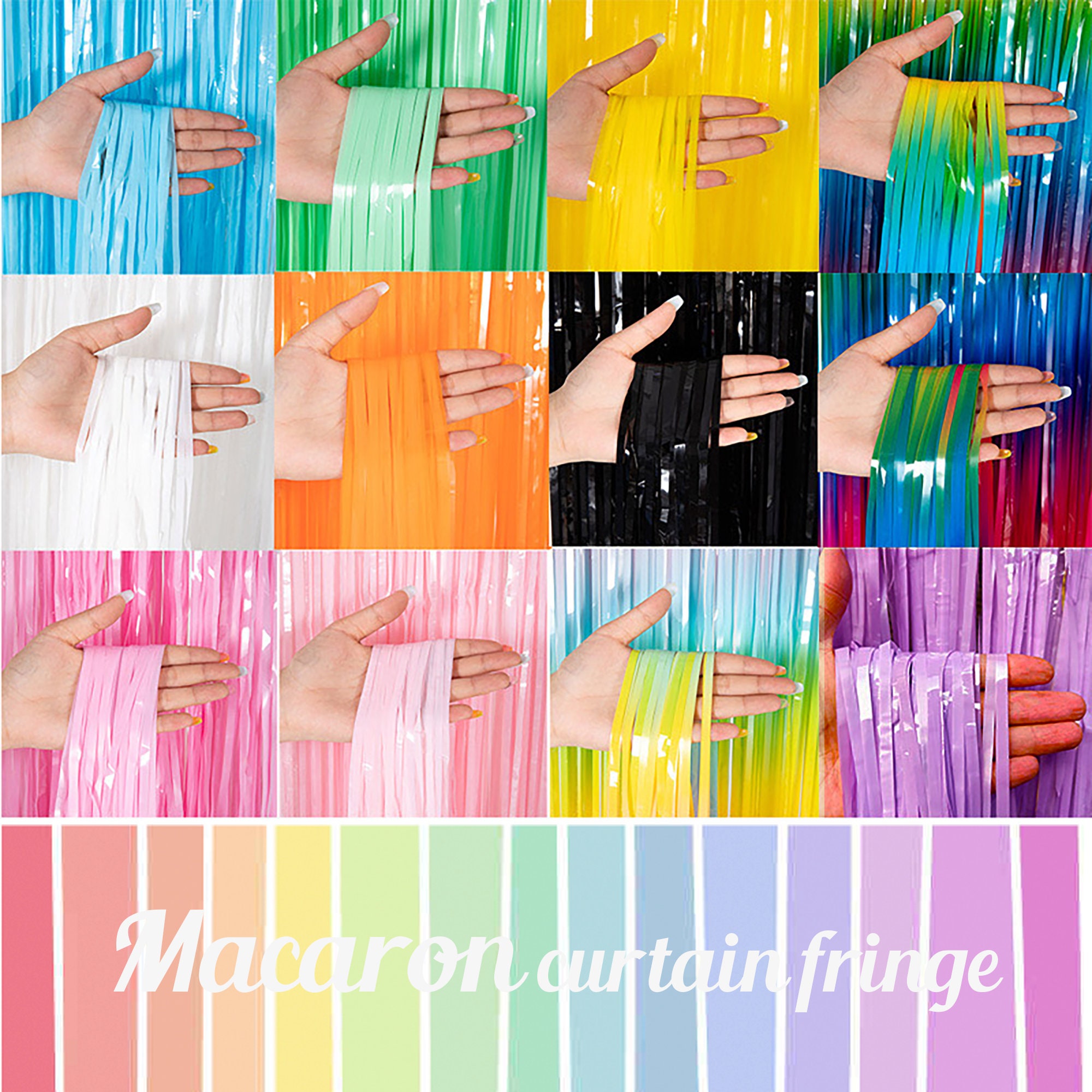 Pastel Rainbow Party, Pastel Rainbow, Birthday Party, Rainbow Party Decor,  Streamer Backdrop, Fringe Backdrop, Photo Backdrop, Baby Shower 