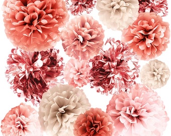 Rose Gold Party Decorations - Rose Gold Birthday Party, Rose Gold Baby Shower, Bridal Shower, Bachelorette Party Decoration